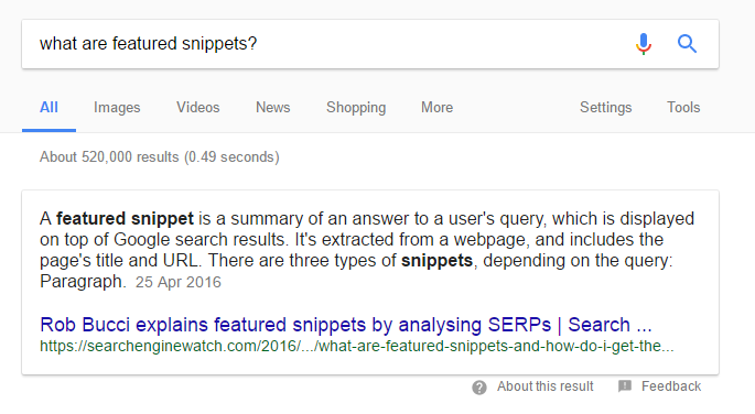 Google tests dropping featured snippet results from organic listings